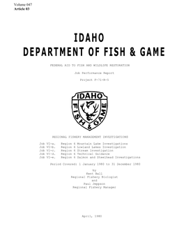 Idaho Department of Fish & Game