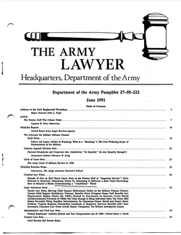 The Army Lawyer (ISSN 0364-1287)