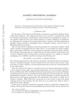 Laurent Phenomenon Algebras, Or LP Algebras