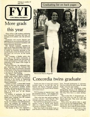 Grads Thi~ Year Concordia Twins Graduate
