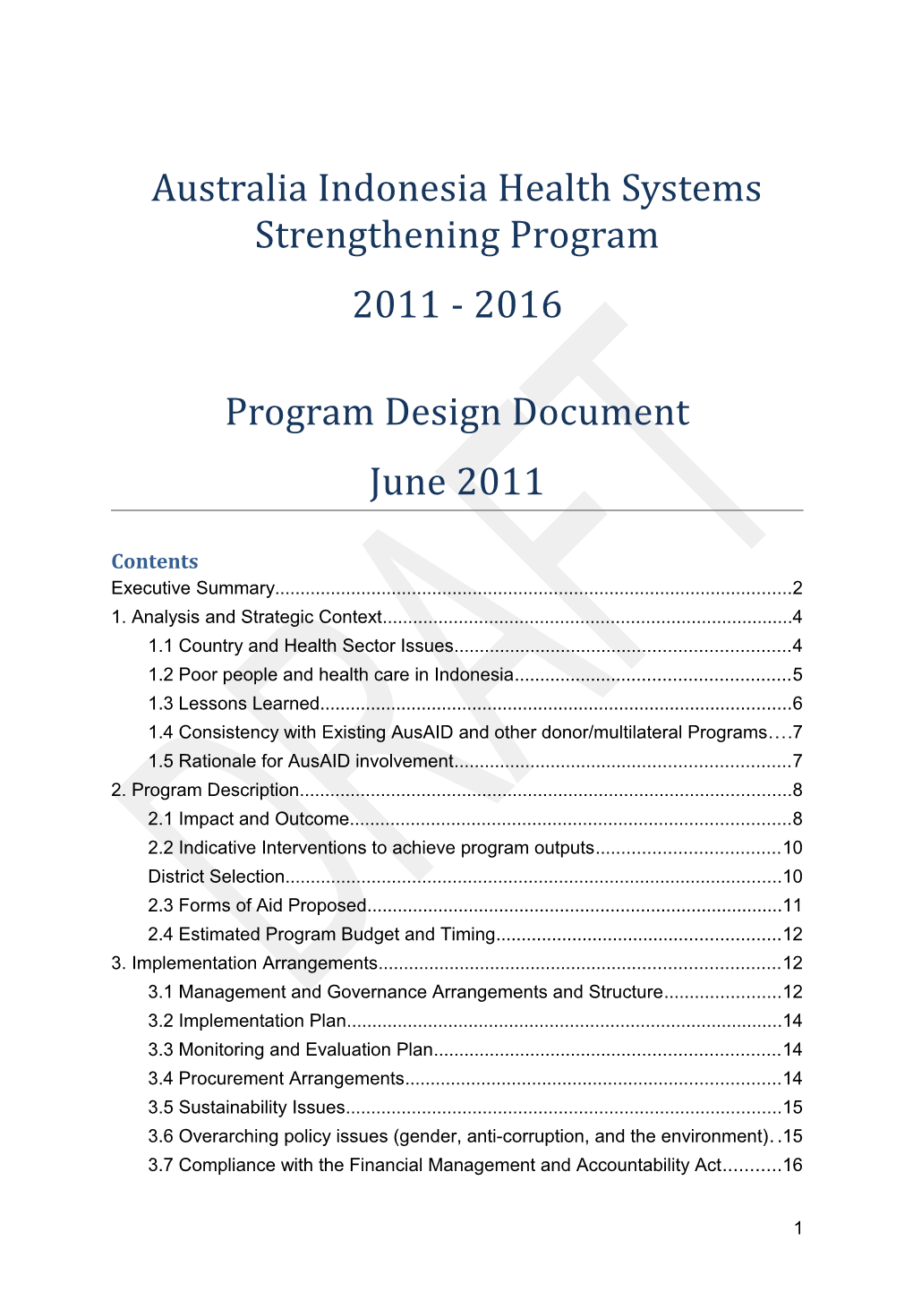 Australia Indonesia Health Systems Strengthening Program