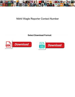 Nikhil Wagle Reporter Contact Number
