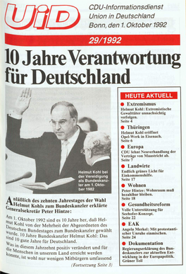 UID 1992 Nr. 29, Union in Deutschland