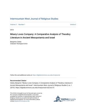 A Comparative Analysis of Theodicy Literature in Ancient Mesopotamia and Israel