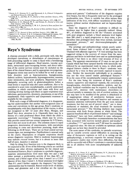 Reye's Syndrome Difficult Its 32A, 381