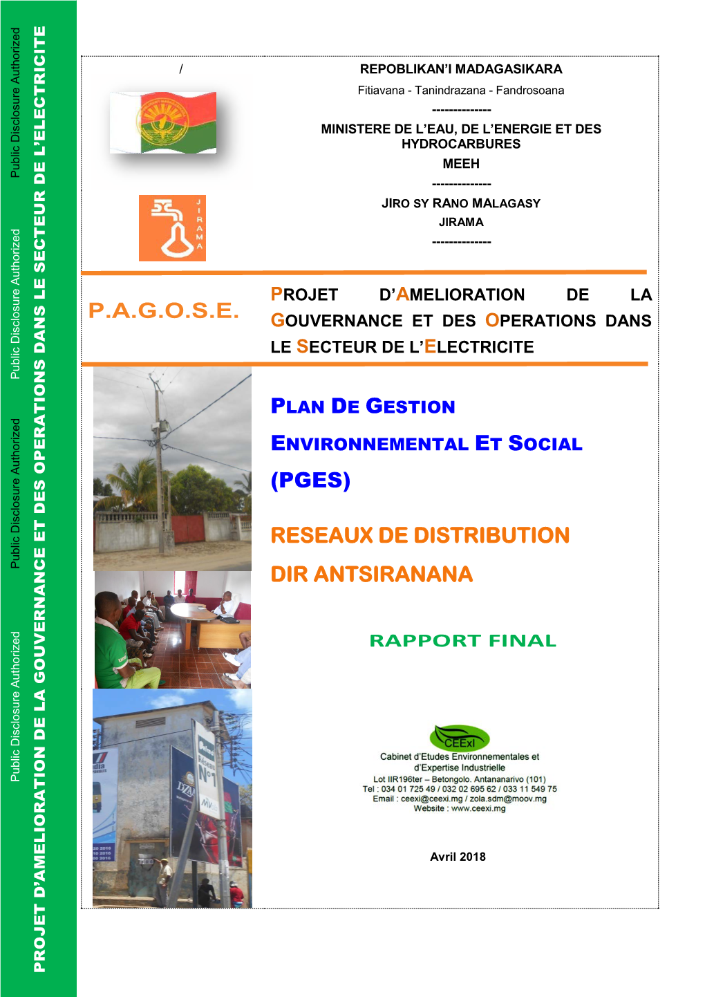 PGES-Distribution-DIR-Antsiranana