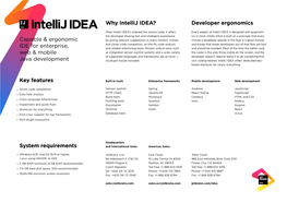 Why Intellij IDEA? Developer Ergonomics