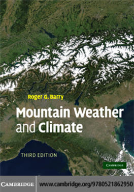 Mountain Weather and Climate, Third Edition
