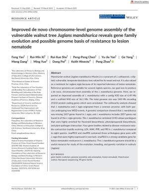 Improved De Novo Chromosome‐Level Genome Assembly of the Vulnerable