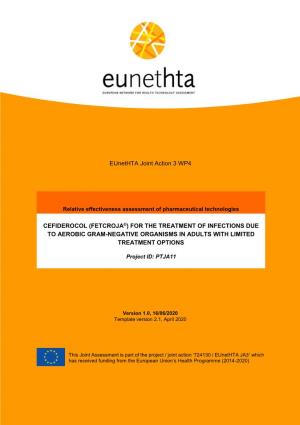 Eunethta Joint Action 3 WP4 CEFIDEROCOL (FETCROJA®)