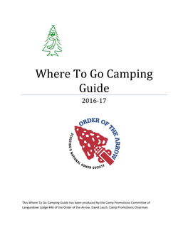 Where to Go Camping Guide 2016-17