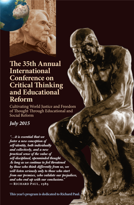The 35Th Annual International Conference on Critical Thinking