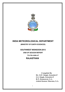 Onset of Southwest Monsoon – 2010