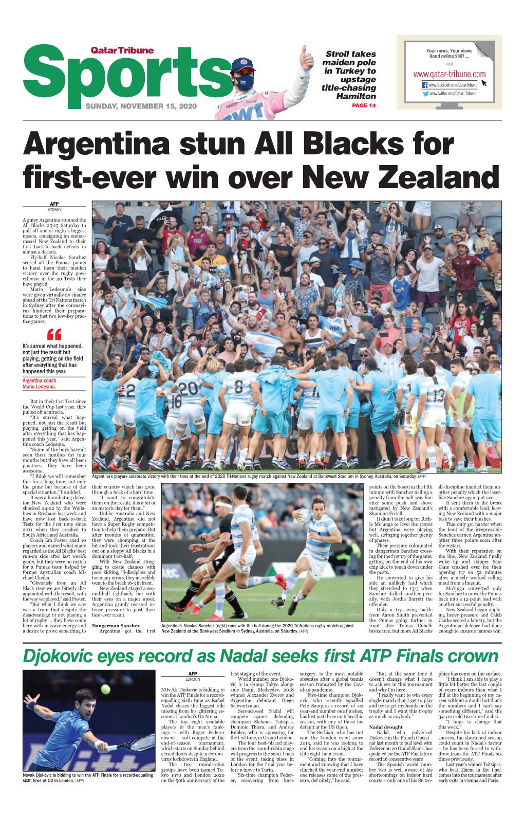 Argentina Stun All Blacks for First-Ever Win Over New Zealand