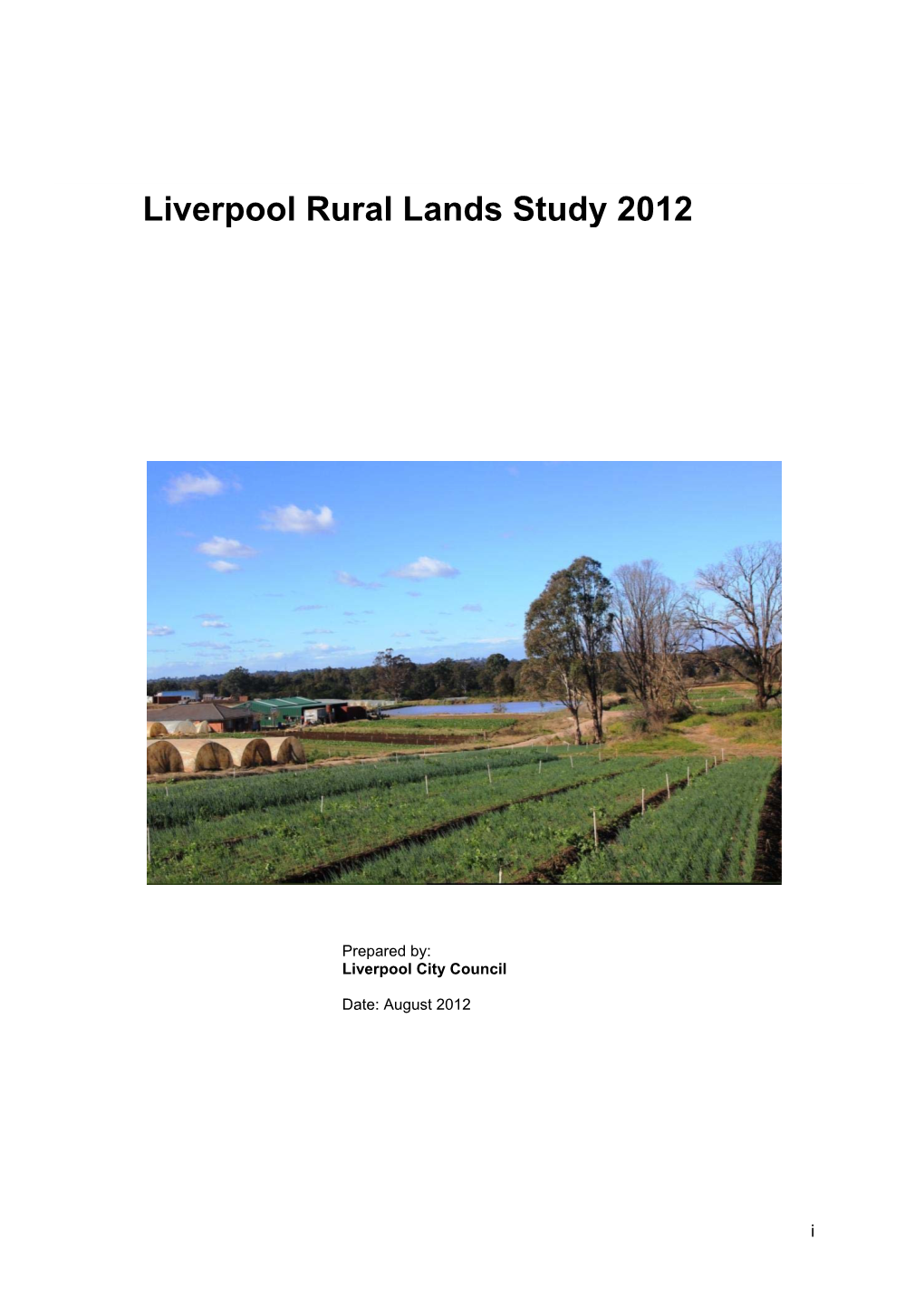 Liverpool Rural Lands Study 2012