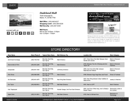Store Directory | Dadelandmall.Com