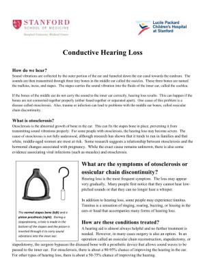 Conductive Hearing Loss (PDF)
