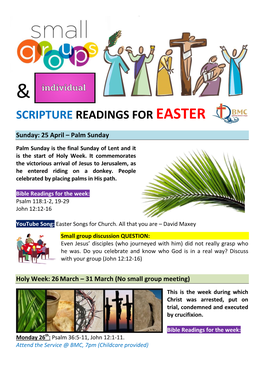 Scripture Readings for Easter
