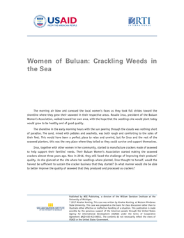 Women of Buluan: Crackling Weeds in the Sea