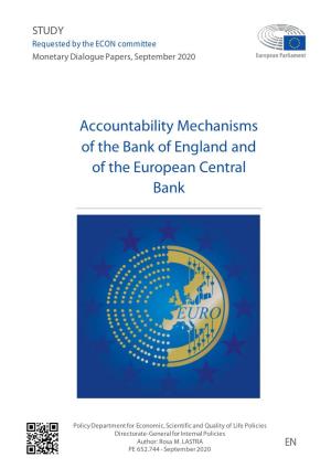 Accountability Mechanisms of the Bank of England and of The