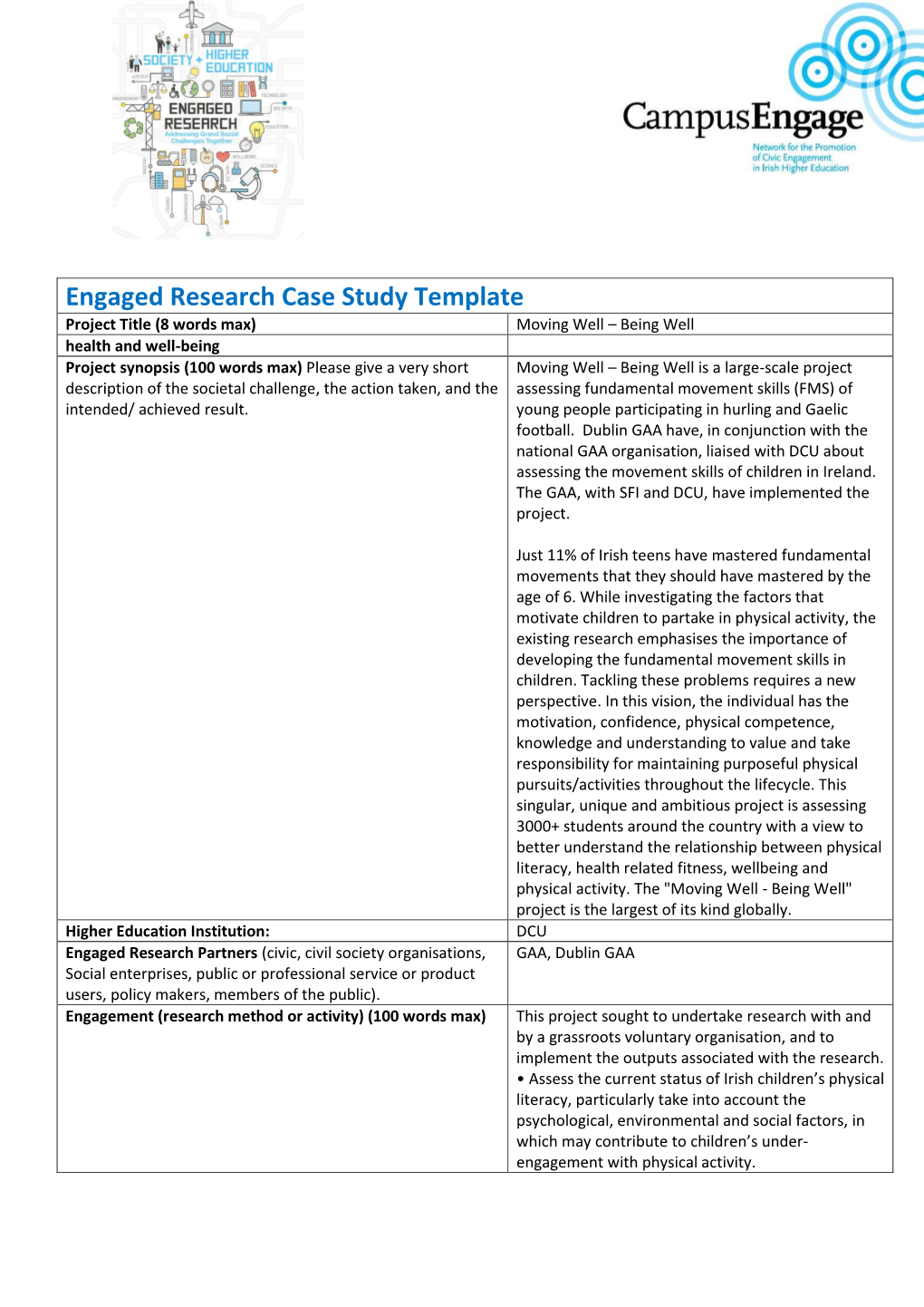 Engaged Research Case Study Template