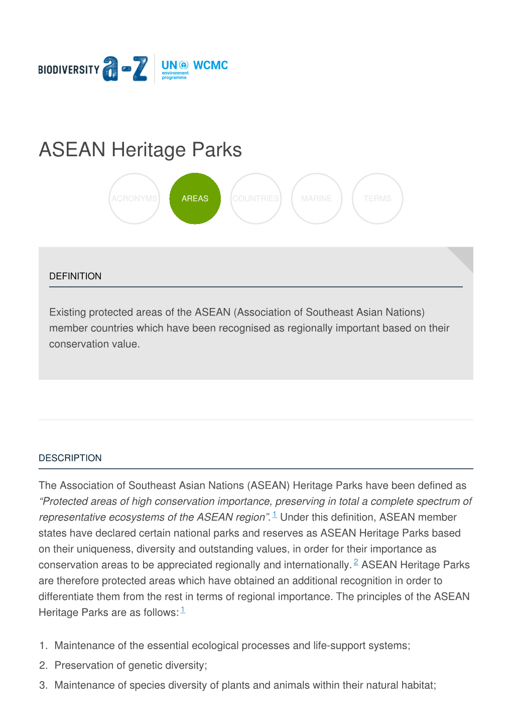 ASEAN Heritage Parks