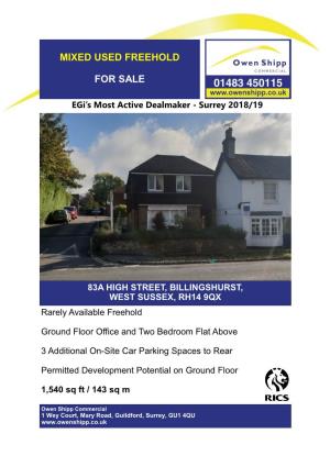Mixed Used Freehold for Sale