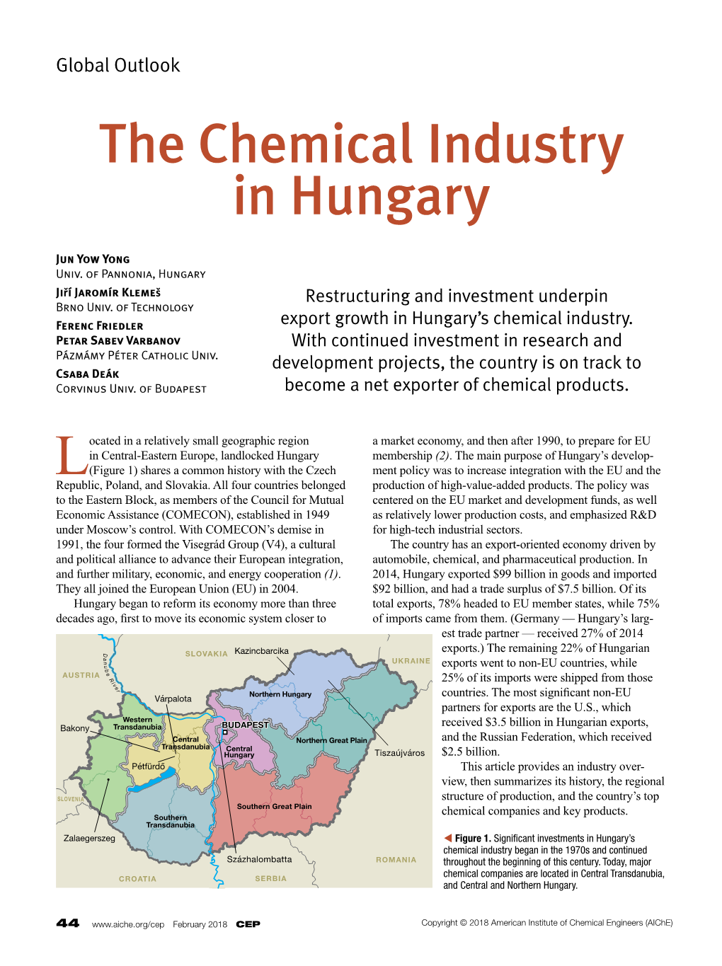 The Chemical Industry in Hungary