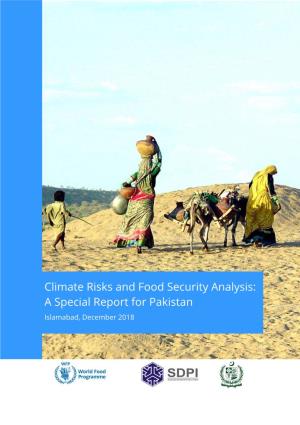 Climate Risks and Food Security Analysis: a Special Report for Pakistan