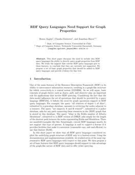 RDF Query Languages Need Support for Graph Properties