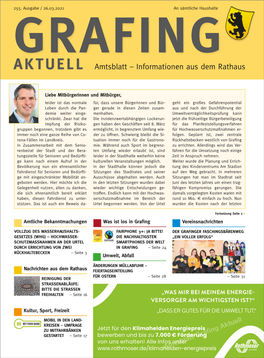 AKTUELL Amtsblatt – Informationen Aus Dem Rathaus