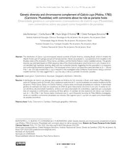 Genetic Diversity and Chromosome Complement of Galictis Cuja