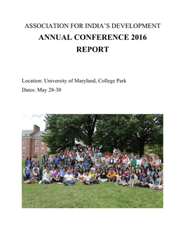 Annual Conference 2016 Report