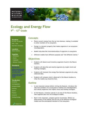 Ecology and Energy Flow 9Th - 12Th Grade