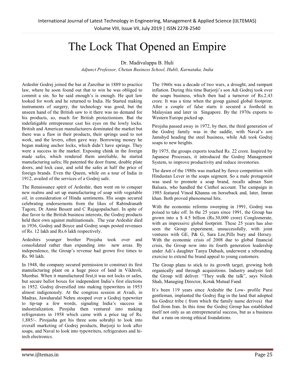 The Lock That Opened an Empire