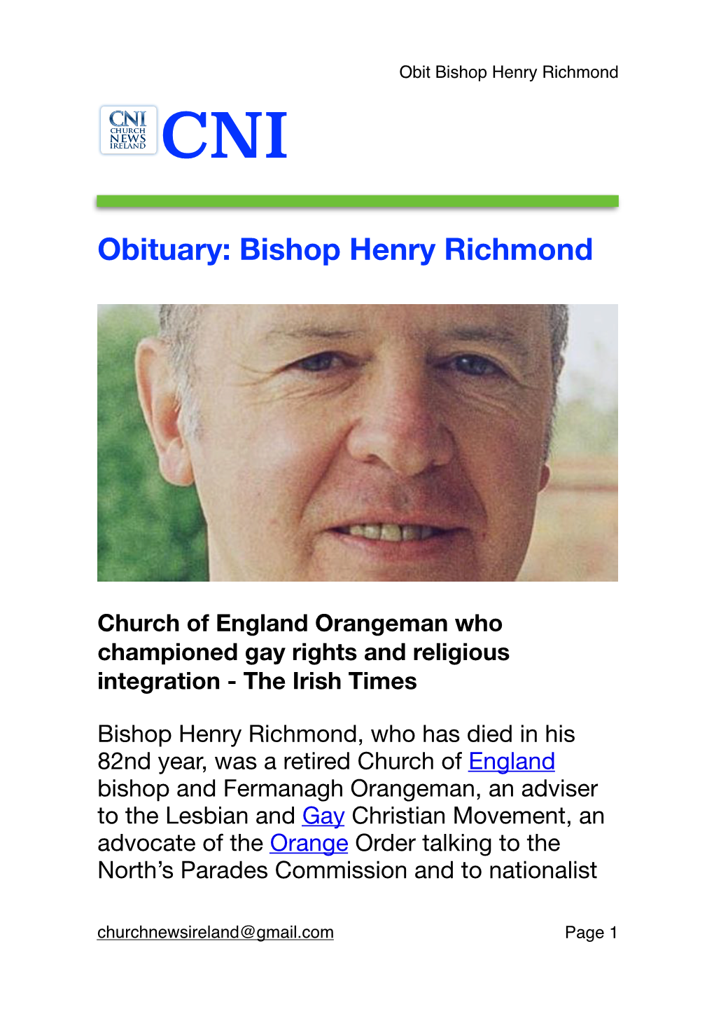 CNI -Richmond Obit