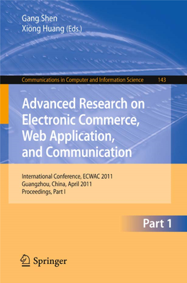 Advanced Research on Electronic Commerce, Part 1