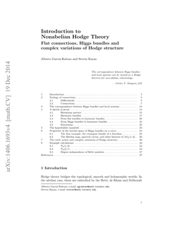 Arxiv:1406.1693V4 [Math.CV] 19 Dec 2014