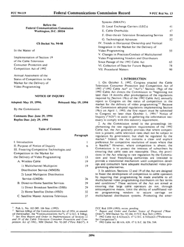 Federal Communications Commission Record 9 FCC Red No