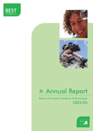 Annual Report Board of European Students of Technology 2003/04 » We Are BEST