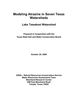 Lake Tawakoni Watershed