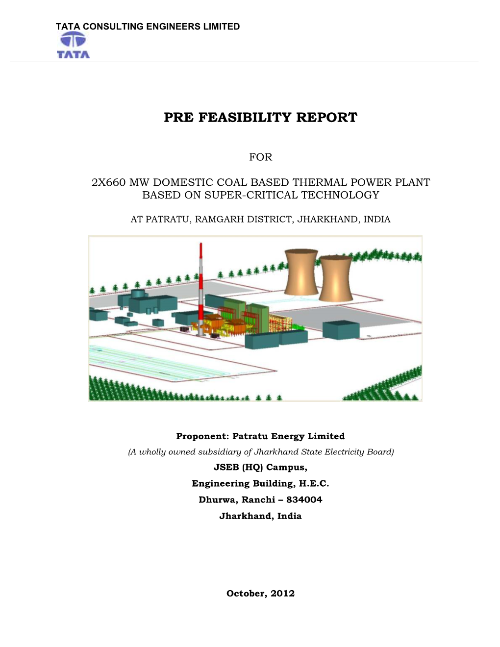 Pre Feasibility Report