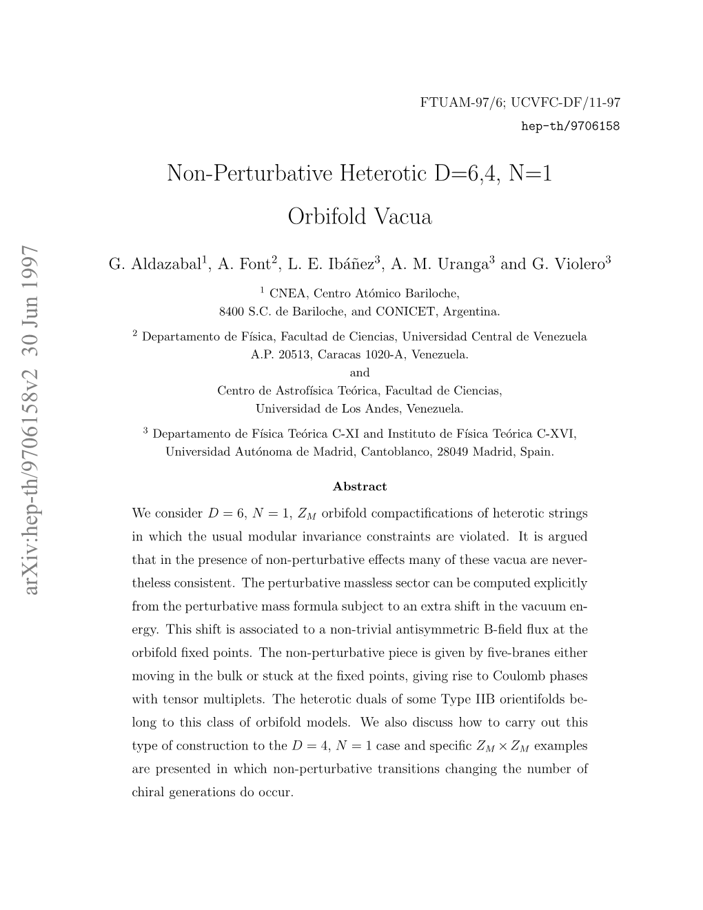 Non-Perturbative Heterotic D= 6, 4 Orbifold Vacua