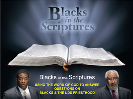 Blacks in the Scriptures