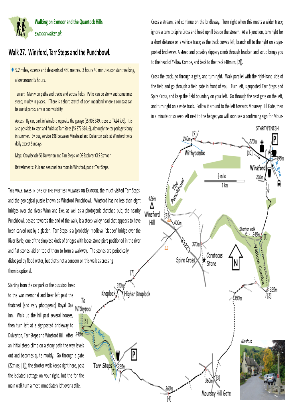 Walk 27 Winsford & Tarr Steps