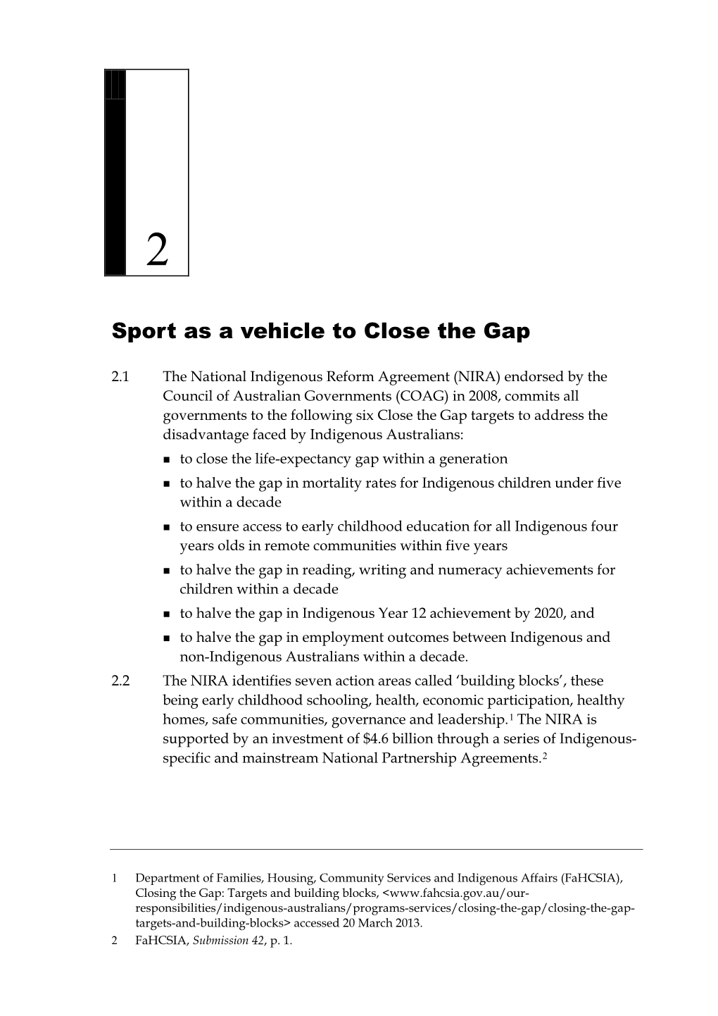 Chapter 2: Sport As a Vehicle to Close The