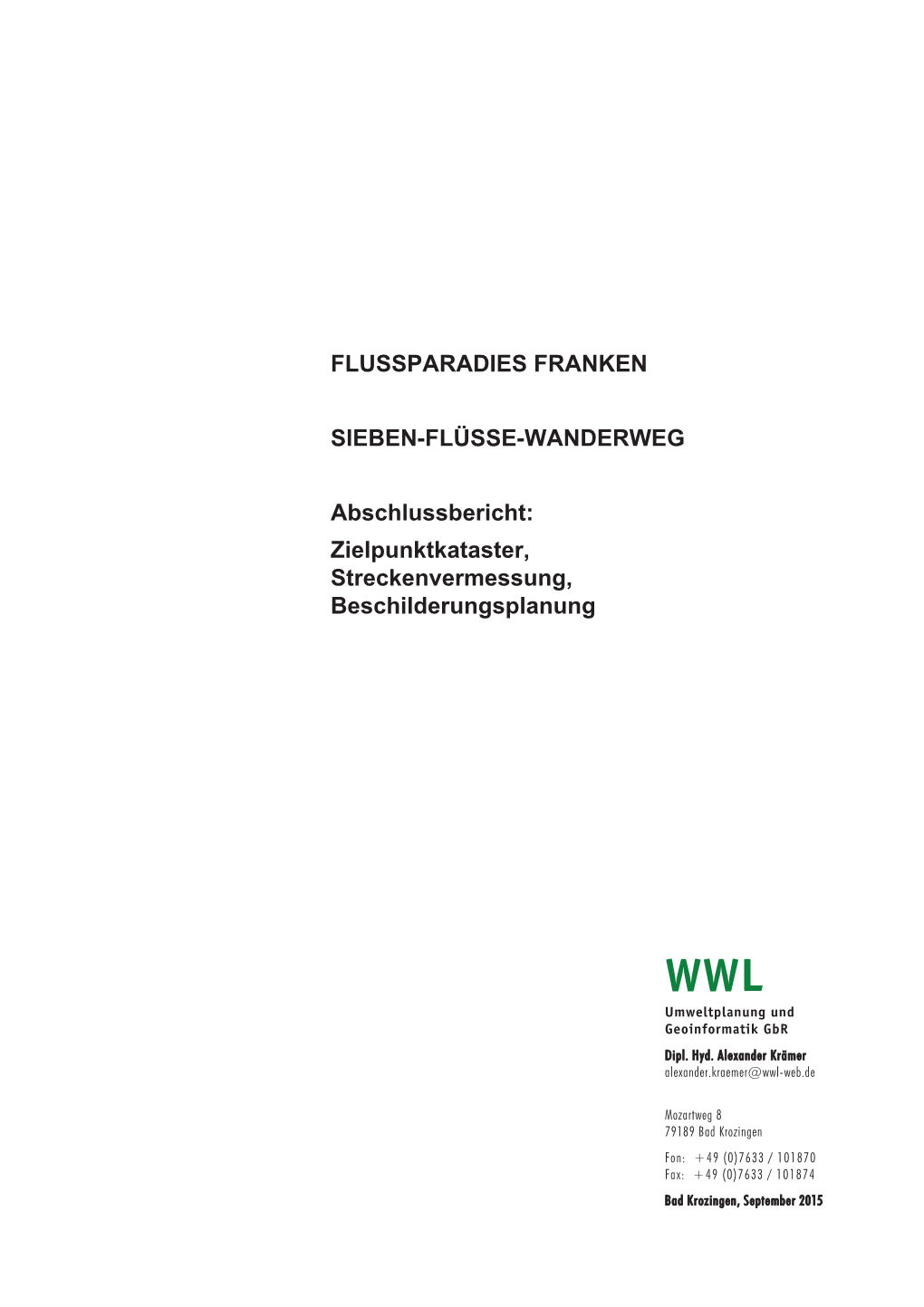 WWL Umweltplanung Und Geoinformatik Gbr Dipl