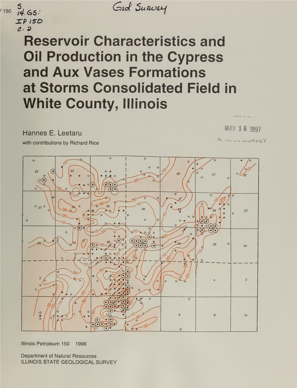 Reservoir Characteristics and Oil Production in the Cypress and Aux Vases Formations at Storms Consolidated Field in White County, Illinois