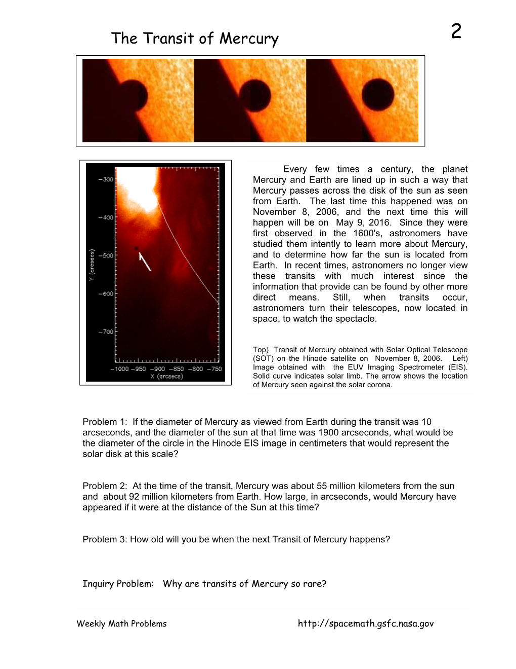 The Transit of Mercury 2