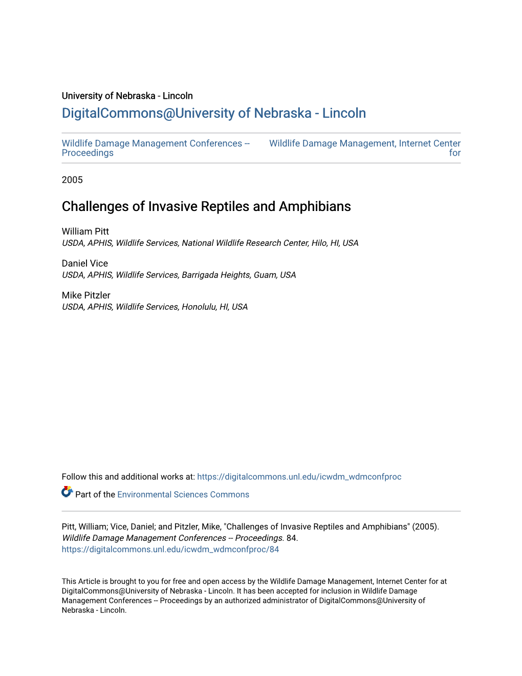 Challenges of Invasive Reptiles and Amphibians